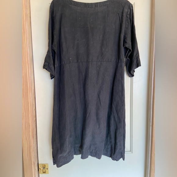 Cut loose Linen Shift Dress Minimalist with Pockets size small - Picture 3 of 6